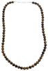 Tiger Eye Genuine Sterling Silver Bead Southwestern Necklace BX120757